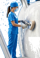 Dentist buffing enamel