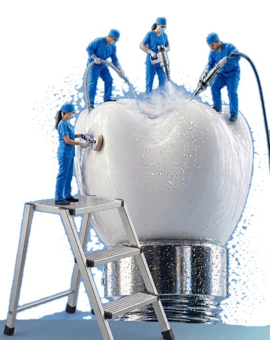 Precision 3D Tooth Implant with dental specialist miniatures
