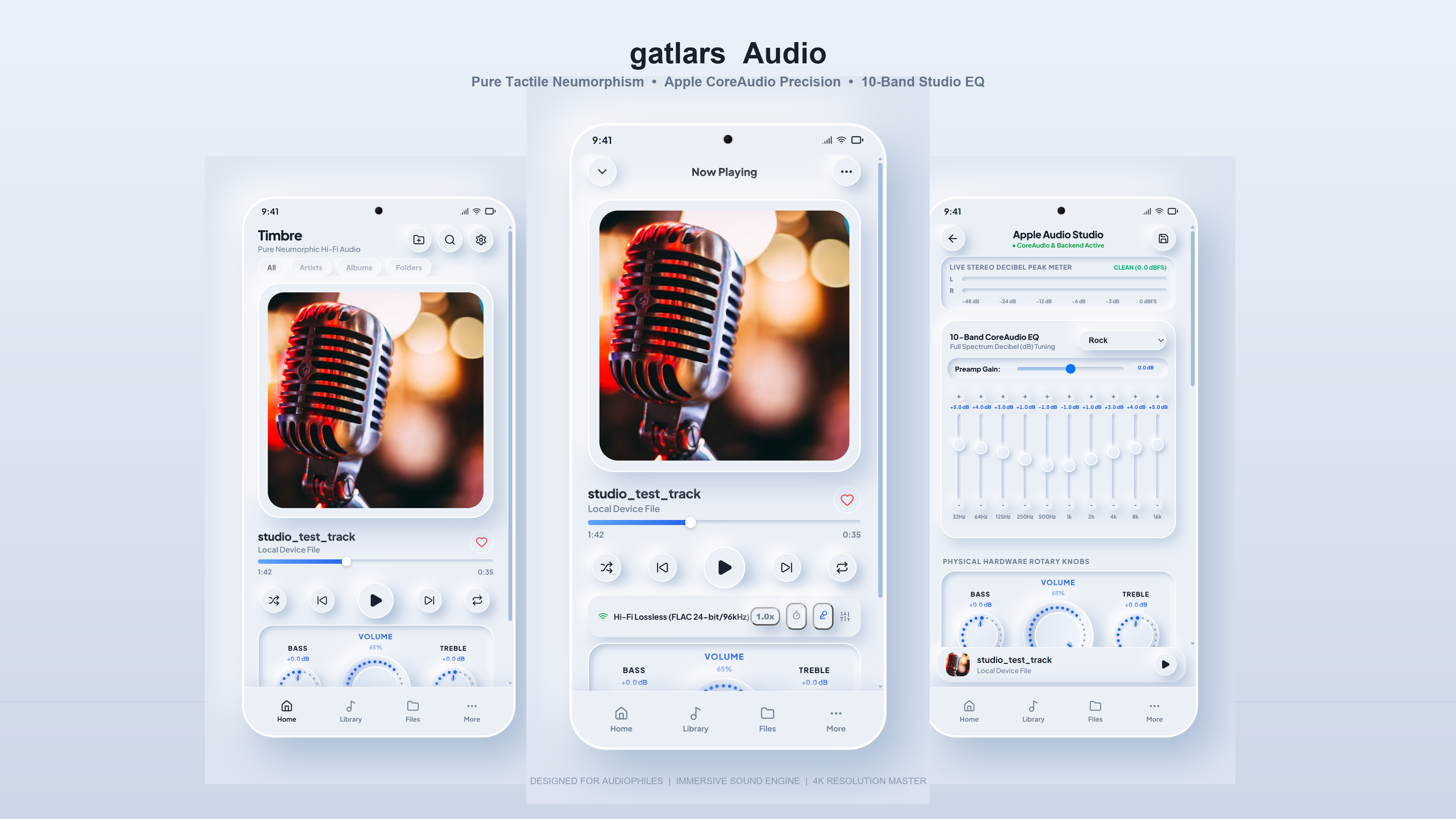 TimBre — Pure Neumorphic Hi-Fi Music Player